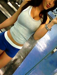 Sexy girlfriend in the mirror